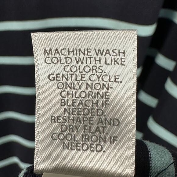 J Jill Dress Women Medium Blue Striped Wearever Collection Sleeveless Midi Comfy - Picture 8 of 12